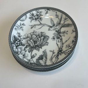 222 Fifth Adelaide Gray and White Salad Plates